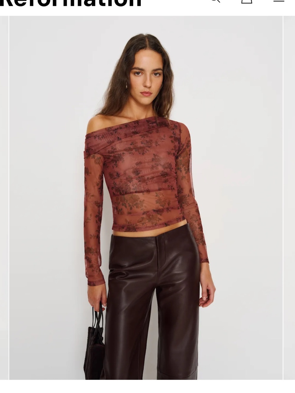 Reformation Elio Knit Top in Clarette - Size M